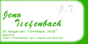 jeno tiefenbach business card